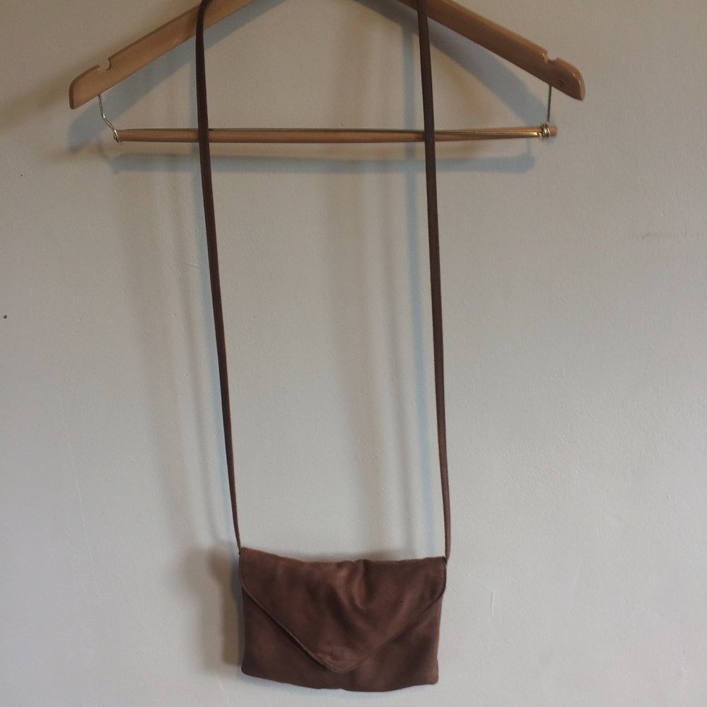 H&M Brown Suede Crossbody Bag
